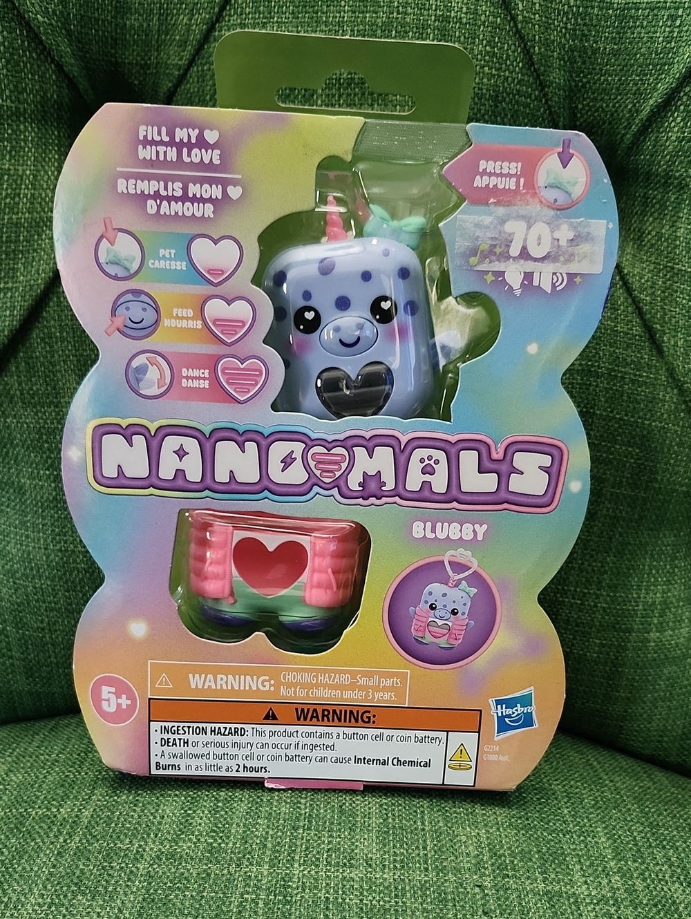 Hasbro Nanomals Blubby Interactive Small Pet - Purple & Pink Accent